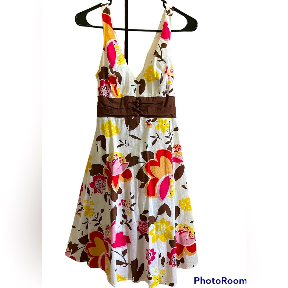 B. Smart Floral stretch flare sundress, Size 8